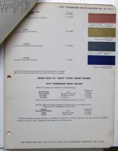1956 1957 Studebaker DuPont Automotive Paint Chips Bulletin #23 Original