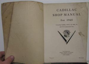 1948 Cadillac 48-61 62 60S 75 and 76 Commercial Cars Service Shop Manual ORIG