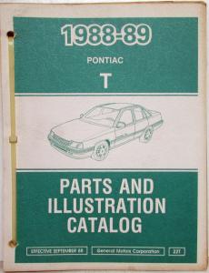 1988-1989 Pontiac LeMans Parts and Illustration Catalog