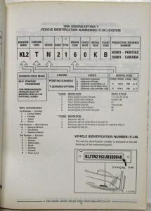 1988-1989 Pontiac LeMans Parts and Illustration Catalog