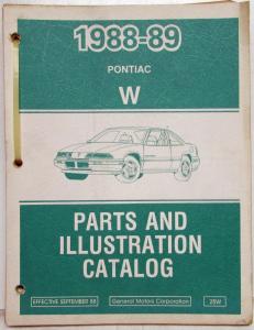 1988-1989 Pontiac Grand Prix Parts and Illustration Catalog
