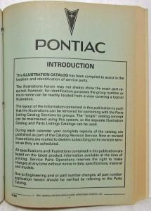 1989 Pontiac Sunbird Parts and Illustration Catalog