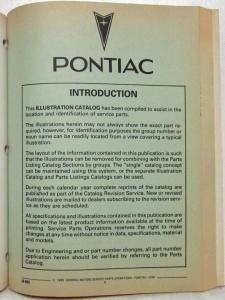 1989 Pontiac Safari Parts and Illustration Catalog