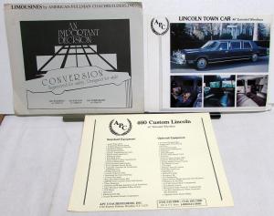1985 American Pullman Coachbuilders Lincoln Limousine Conversions Sales Set