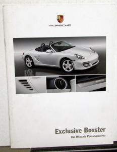 2009 Porsche Boxster Dealer Sales Brochure Exclusive Personalization Options