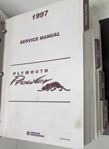 1997 Plymouth Prowler Service Shop Manual with 1997 Diagnostic Manuals in Binder