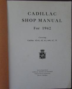 1942 Cadillac Service Shop Manual
