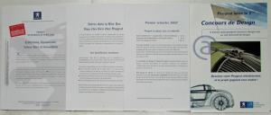 2002 Peugeot Paris Motor Show Media Information Press Kit - French Text