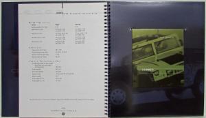 2002 Hummer H1 Media Information Press Kit