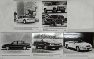 1989 Chrysler Motors Auto Show Media Info Press Kit - Plymouth Dodge Eagle Jeep