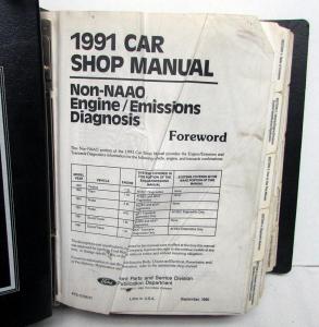 1991 Ford Powertrain Control Emissions Diagnosis Service Manual Car-Truck