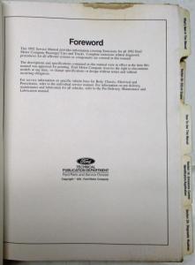 1992 Ford Powertrain Control Emissions Diagnosis Service Manual Car-Truck