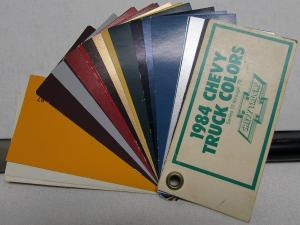 1984 Chevrolet Truck Dealer Pocket Paint Chips Colors Display Series 10-70 CK