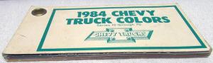 1984 Chevrolet Truck Dealer Pocket Paint Chips Colors Display Series 10-70 CK