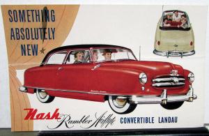 1950 Nash Rambler Airflyte Convertible Landau Dealer Promo Post Card Orig