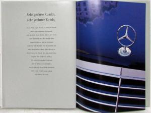 1998 Mercedes-Benz S-Class Prestige Hardbound Sales Brochure Book - German Text
