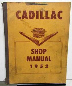 1952 Cadillac Service Shop Manual 52-62 60S 75 & 86 Commercial Cars