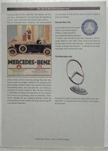 Origins of the Mercedes Brand and 3-Point Star Sales Folder Ad