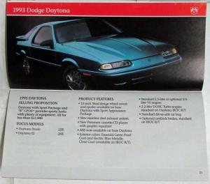 1993 Dodge Dealer/Salesperson Marketing and Merchandising Overview Guide