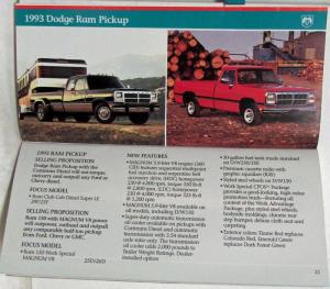1993 Dodge Dealer/Salesperson Marketing and Merchandising Overview Guide