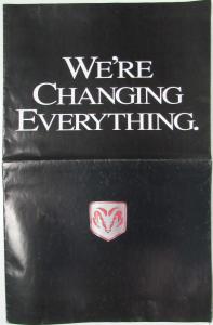 1993 Dodge Intrepid We Are Changing Everything Sales Folder Poster
