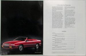 1993 Chrysler LeBaron Convertible and Coupe Sales Brochure