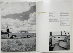 1966 Mercedes-Benz Passenger Car Programme Sales Brochure