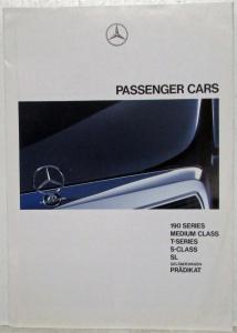 1990 Mercedes-Benz Passenger Cars Sales Folder Brochure - Japanese Text