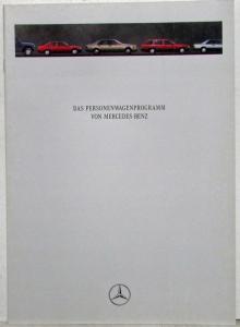 1992 Mercedes-Benz Passenger Car Range Sales Brochure - German Text
