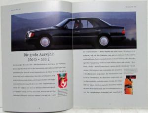 1992 Mercedes-Benz Passenger Car Range Sales Brochure - German Text