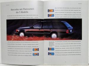 1992 Mercedes-Benz Passenger Car Range Sales Brochure - German Text