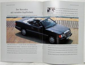 1992 Mercedes-Benz Passenger Car Range Sales Brochure - German Text