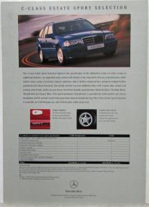 2001 Mercedes-Benz C-Class Estate Sport and Estate Classic Price Ad Sheet
