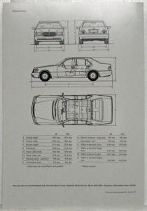 1992 Mercedes-Benz 300SE/SEL 400SE/SEL 500SE/SEL 600SEL UK Specifications Folder