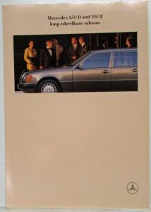 1992 Mercedes-Benz 250D and 260E Long-Wheelbase Saloons Limousine Sales Folder