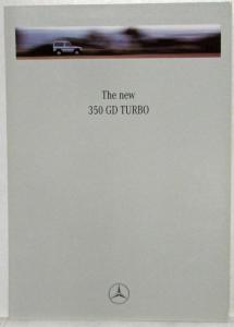 1992 Mercedes-Benz New 350GD Turbo Sales Folder