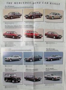 1992 Mercedes-Benz Car Range Sales Folder Poster