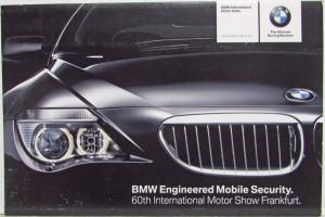 2004 BMW Engineered Mobile Security Sales Folder at 60th Intl Motor Show