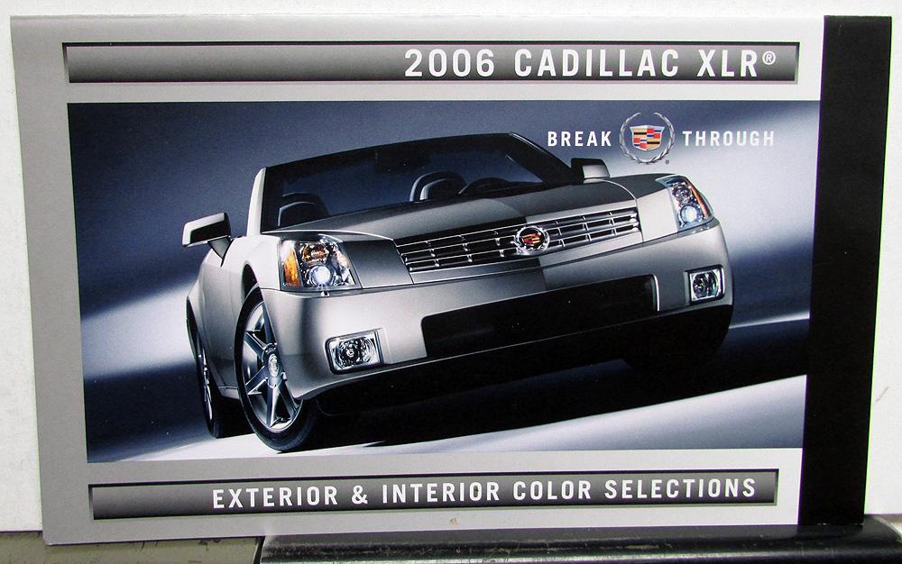 2006 Cadillac XLR Dealer Brochure Folder Exterior & Interior Colors Paint Chips
