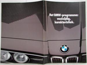 1982 BMW Versatile and Distinctive Range of Automobiles Sales Brochure - Dutch