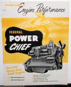 1953 Federal Trucks Dealer Sales Brochure Power Chief Engines 427 371