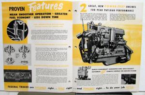 1953 Federal Trucks Dealer Sales Brochure Power Chief Engines 427 371