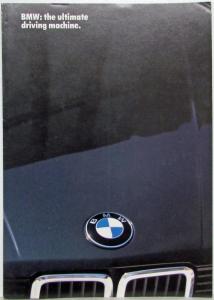 1986 BMW The Ultimate Driving Machine Sales Folder Brochure