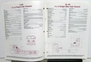 1980s Federal Special Vehicle Chassis Brochure Fire Truck Concrete Drill Rig