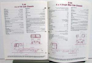 1980s Federal Special Vehicle Chassis Brochure Fire Truck Concrete Drill Rig