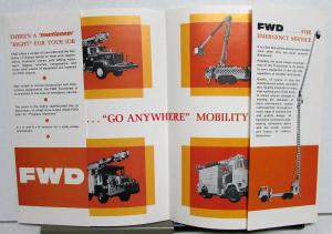 Early 1960s FWD Dealer Brochure Tractioneer Utility Trucks Emergency Service