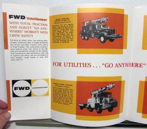 Early 1960s FWD Dealer Brochure Tractioneer Utility Trucks Emergency Service