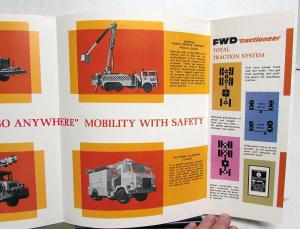 Early 1960s FWD Dealer Brochure Tractioneer Utility Trucks Emergency Service