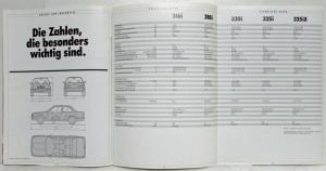 1989 BMW 316i 318i 320i 325i 325iX Sales Brochure - German Text