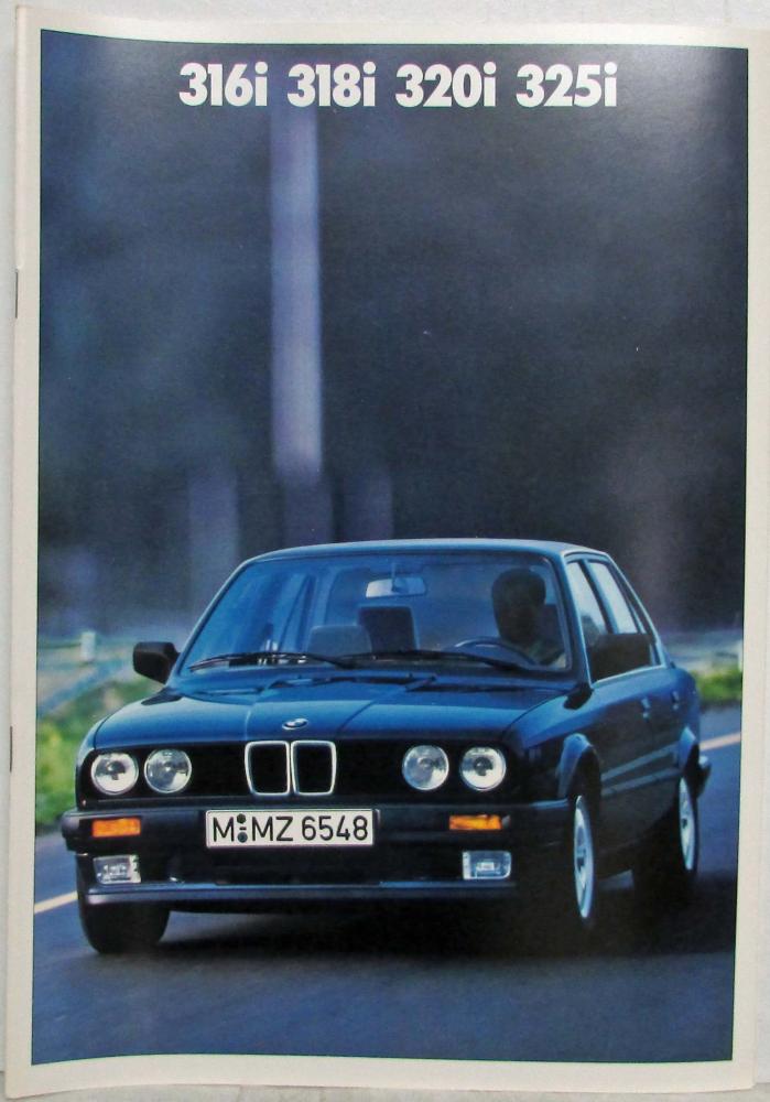 1987 BMW 316i 318i 320i 325i Sales Brochure - German Text